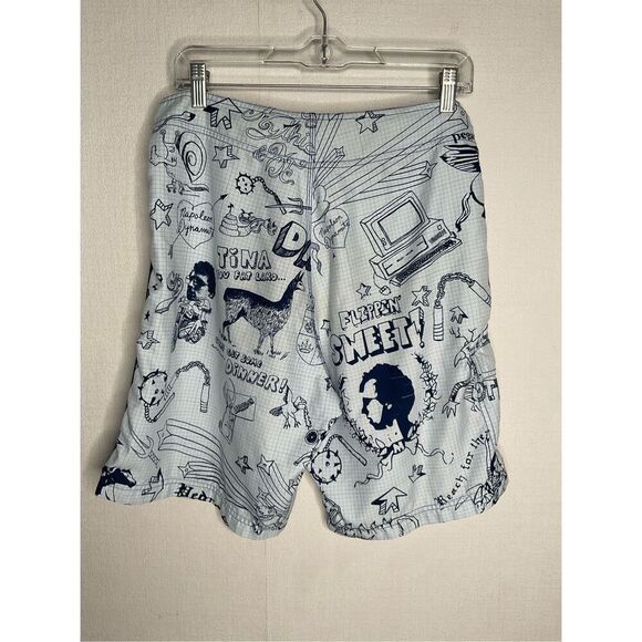 Vintage Napoleon Dynamite 2006 Board shorts Mens 30 x 9 Graphic RaRe print Y2K - Picture 6 of 9